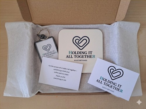 Gift set coaster keyring - -,
